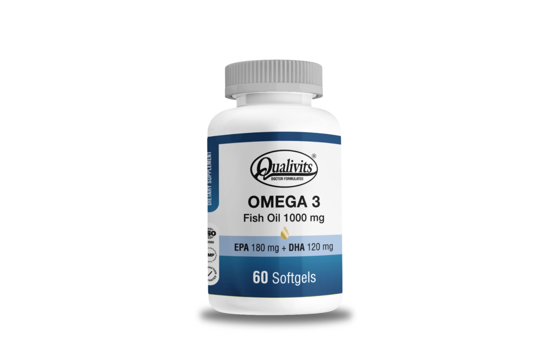 Qualivits Omega 3 1000 mg 60 Cápsulas | Suplemento Cardioprotector y Anti-Inflamatorio