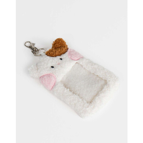 Photo Frame Gatito De Peluche Blanco Crudo