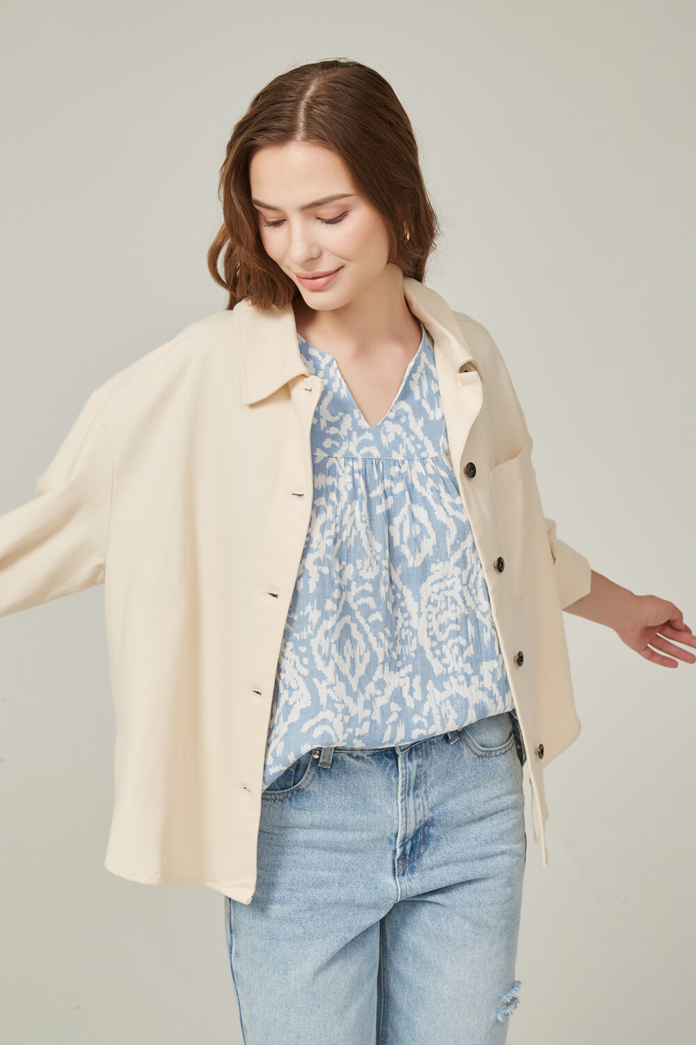 Sobrecamisa Fabrik Beige Claro