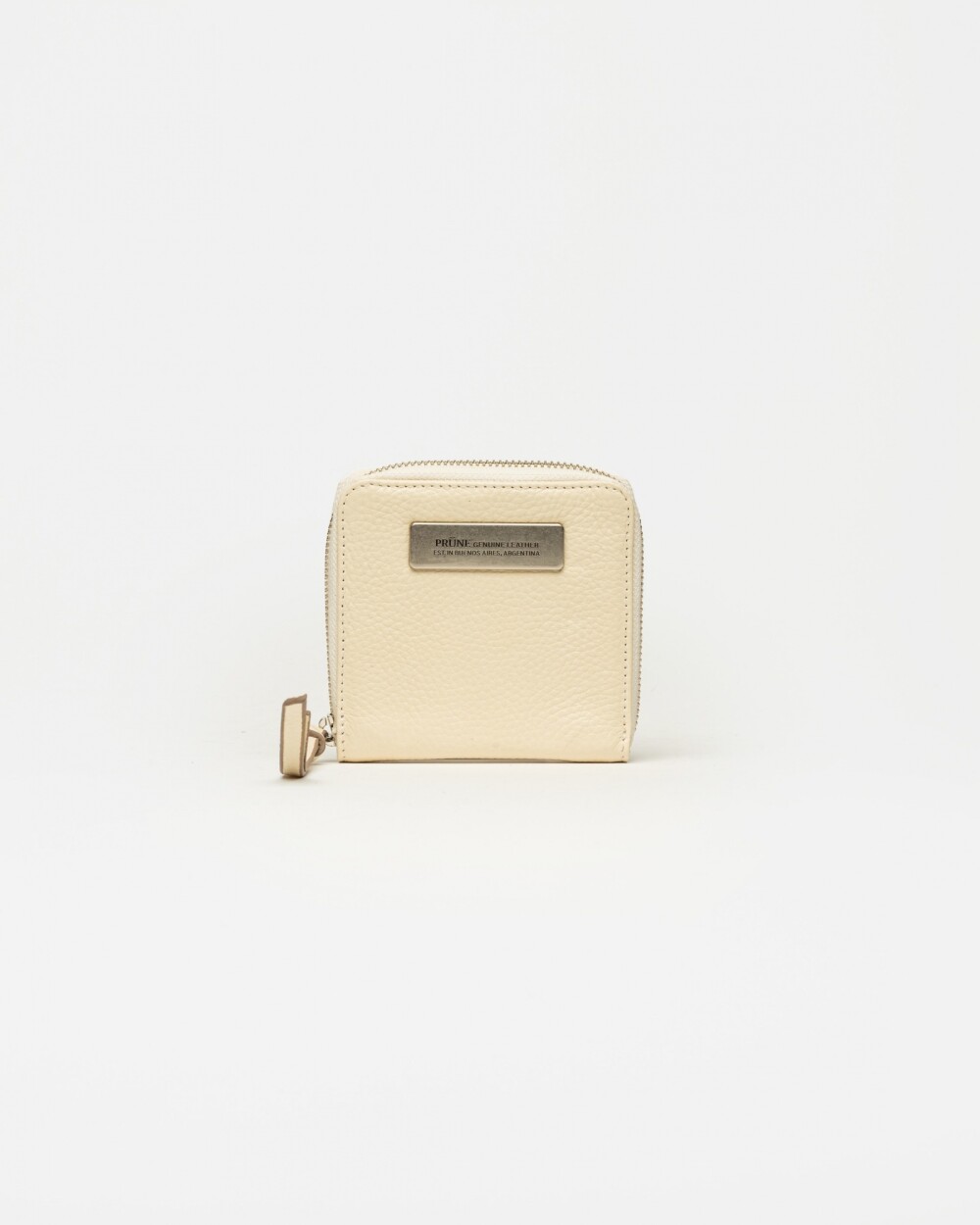 Billetera Con Cierre New Mia Floater Waxy Natural