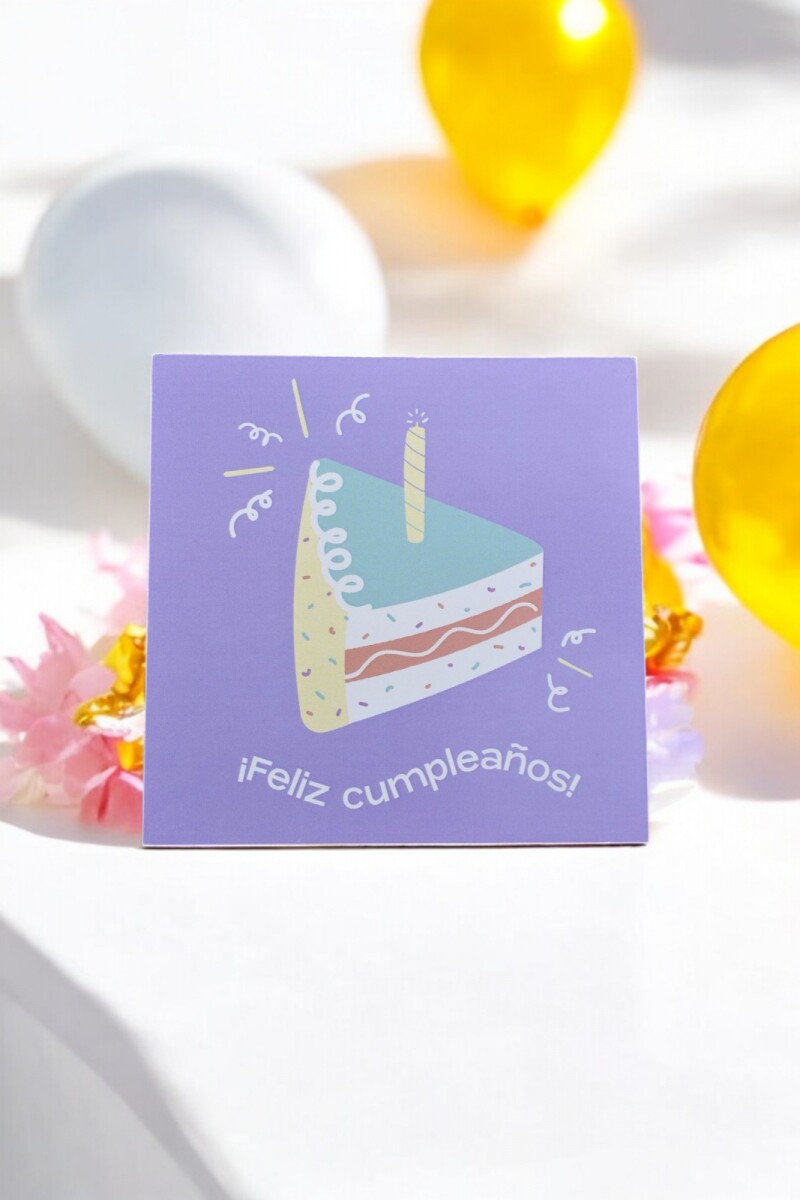 Tarjeta cumpleaños 10x10. - DISEÑO 11 