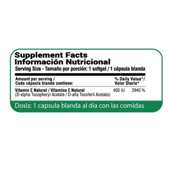 Vitamina E Cápsulas blandas - Qualivits Vitamina E Cápsulas blandas - Qualivits