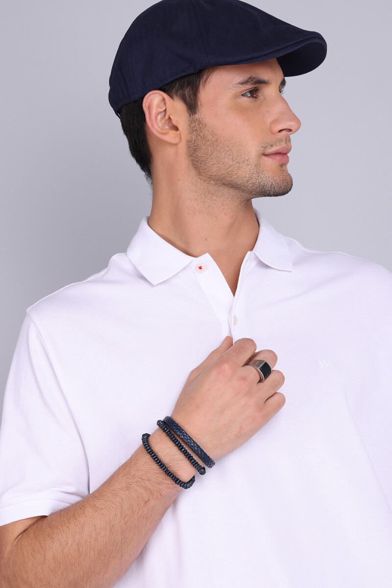 Remera con cuello Arrow BLANCO