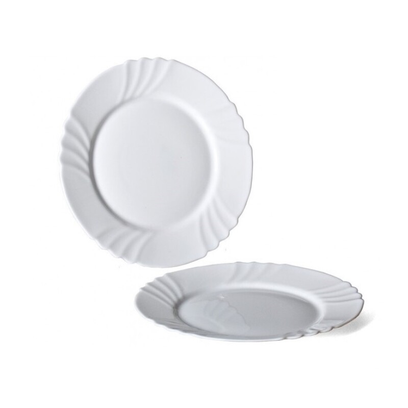 Plato Llano Ebro Blanco 25 cm con Relieve Decorativo PLATO LLANO EBRO 25