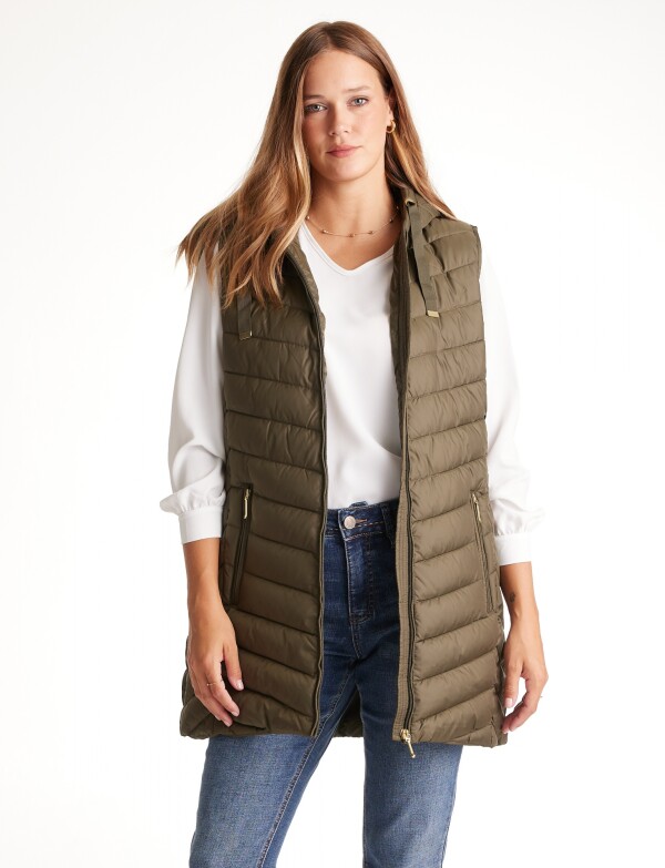 Chaleco Abrigo Puffer OLIVA