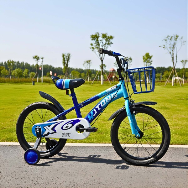 Bicicleta Infantil Yjtong Rod 16 Canasto Parrilla Rueditas Azul 1