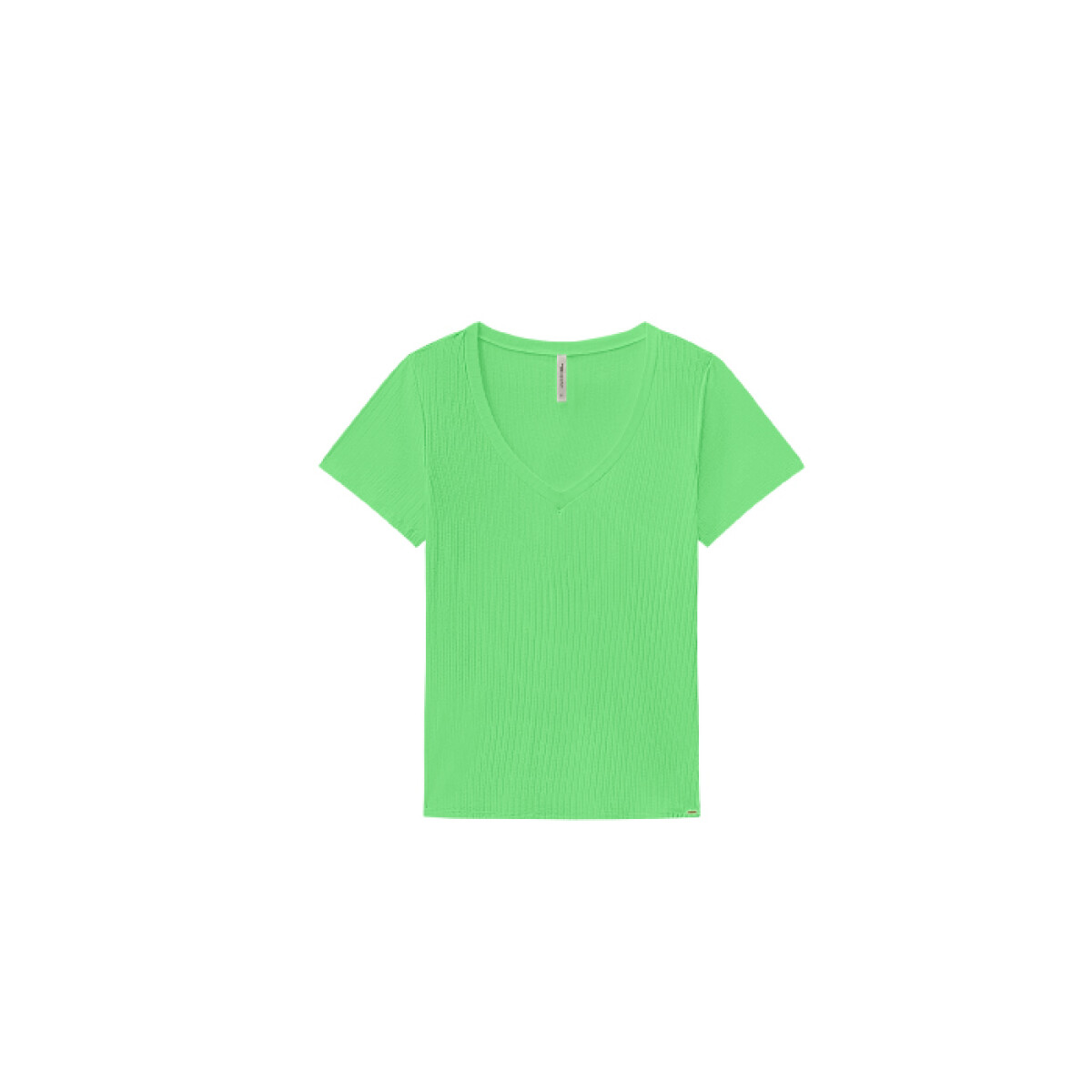 BLUSA BASICA ACANALADA - Verde Pastel 