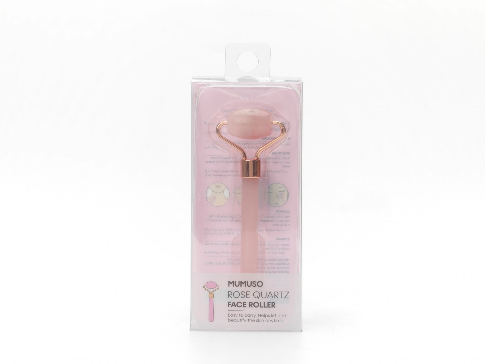 RODILLO FACIAL DE CUARZO ROSA 