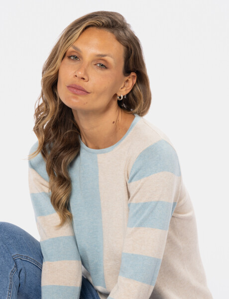 BUZO TEJIDO RAYADO Beige