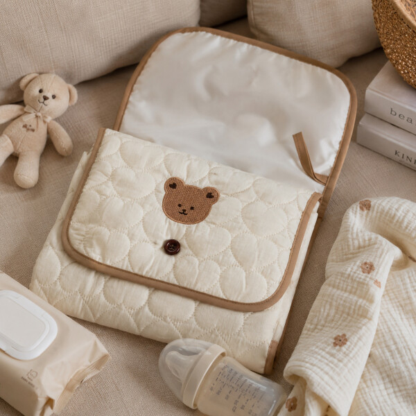 Cambiador De Pañales Plegable Portátil Acolchado Bebé Blanco 1