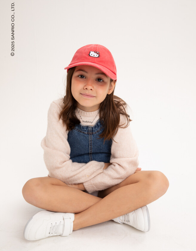 Caps y sombreros infantiles Licencias Gorra Canvas Rojo "hello Kitty" - Rojo Cereza