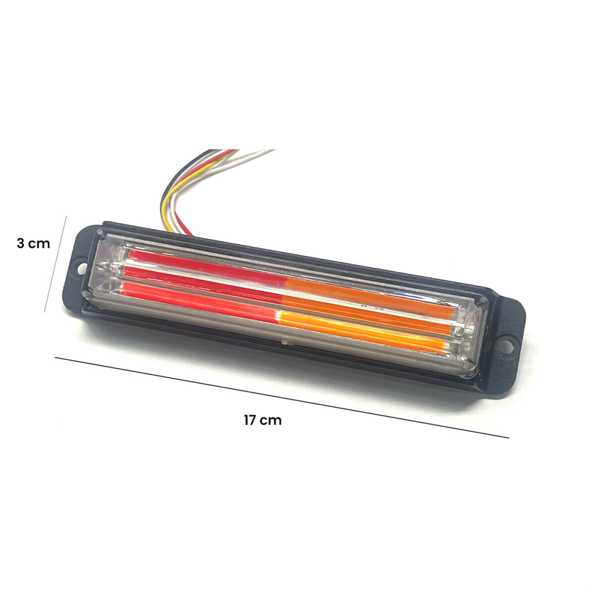 FAROL - FARO LED ROJO + AMBAR 10-30V 16X3,5 - 