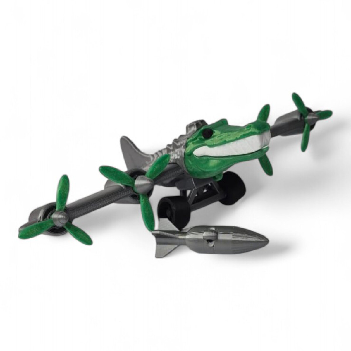 Figuras Articuladas Meme Italiano Brainrot - Bombardiro Crocodilo 