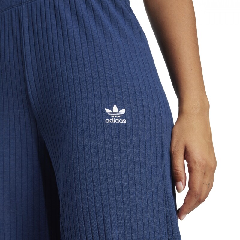 Pantalón Essentials Wide Rib de Mujer Azul