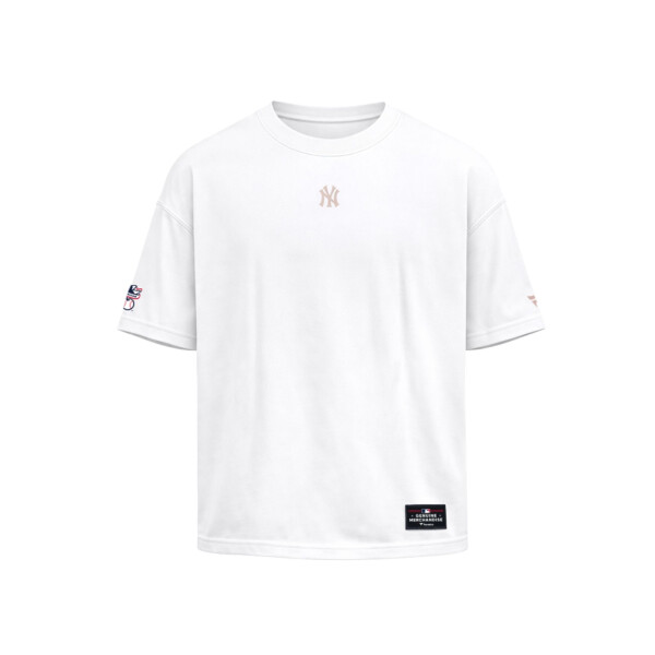 CAMISETA NBA MLB YANKEES MANGA CORTA HOMBRE MLBTS526105-WH1 Blanco