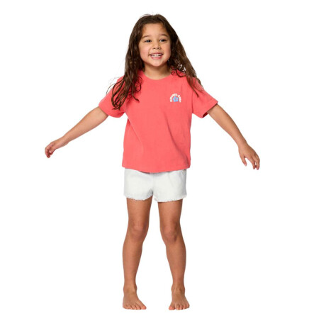 Remera Rip Curl Luxe Surf Standard Tee Niña Rosa