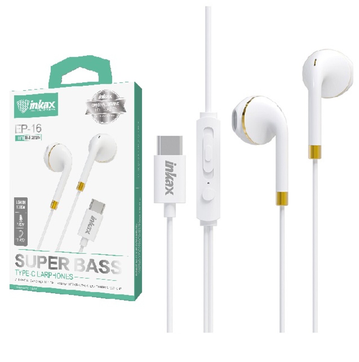 Auriculares Inkax Tipo-c Blancos - 001 