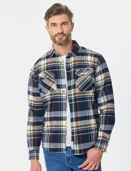 SOBRECAMISA LEÑADORA Azul oscuro