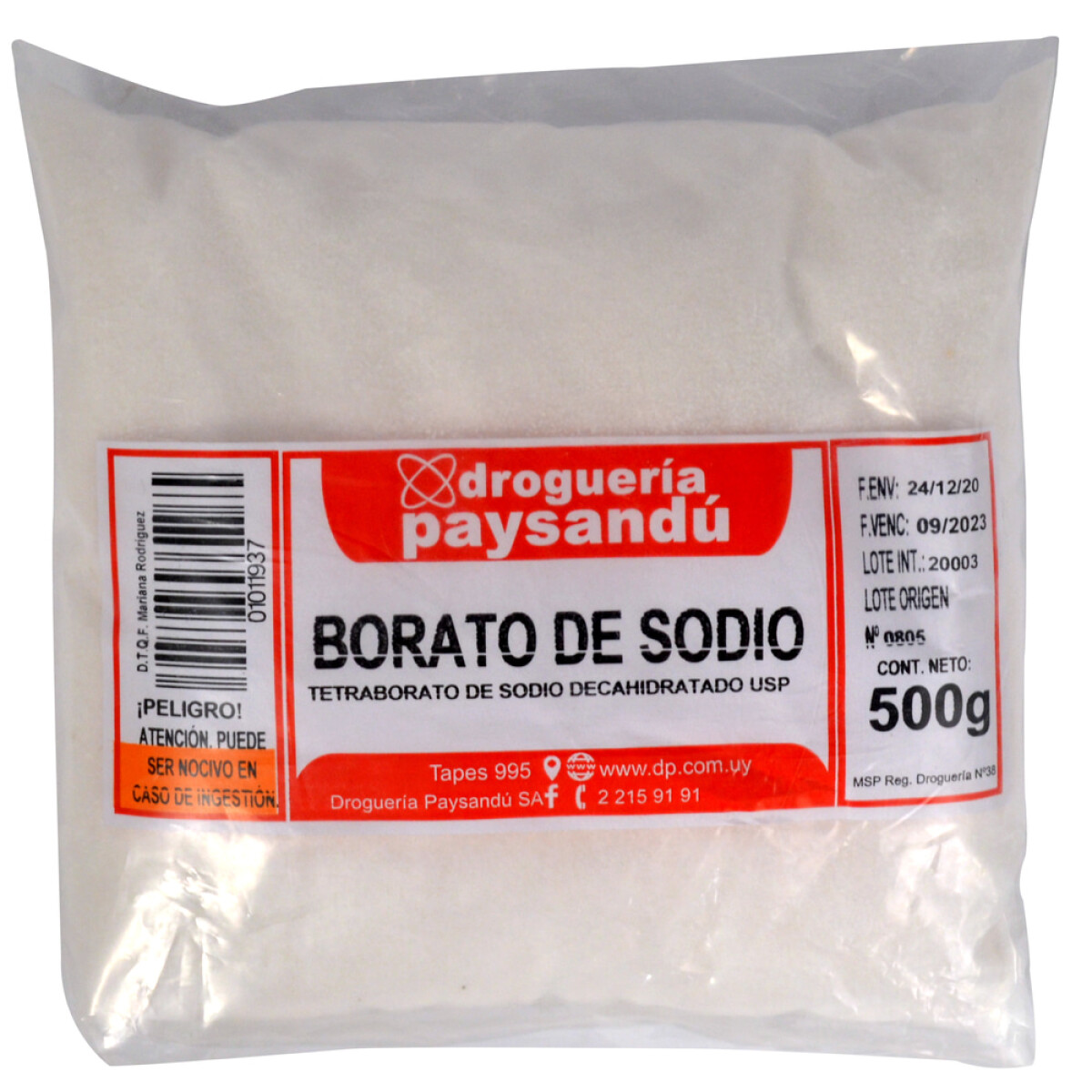 Borato de Sodio Puro - 500 g 