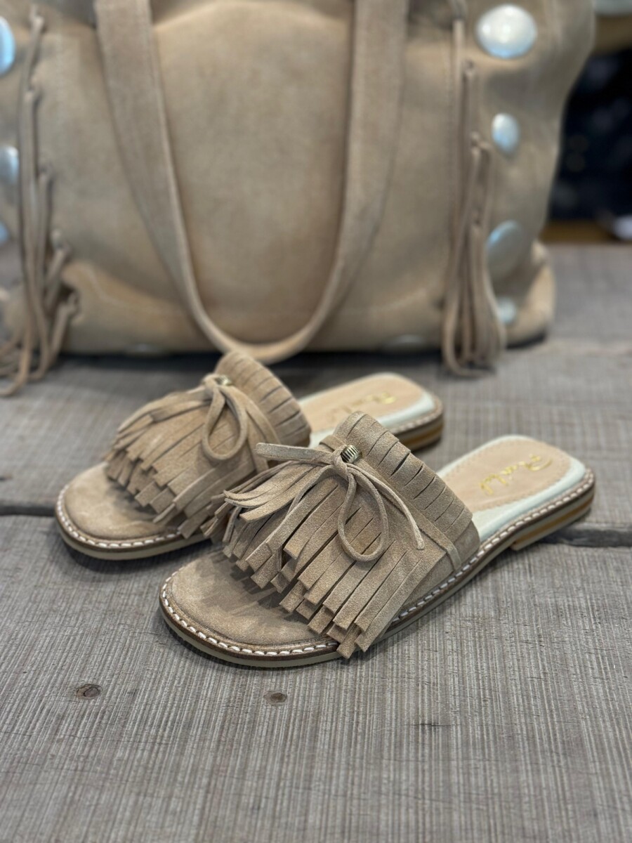 Sandalias Rita Gamuza Arena 