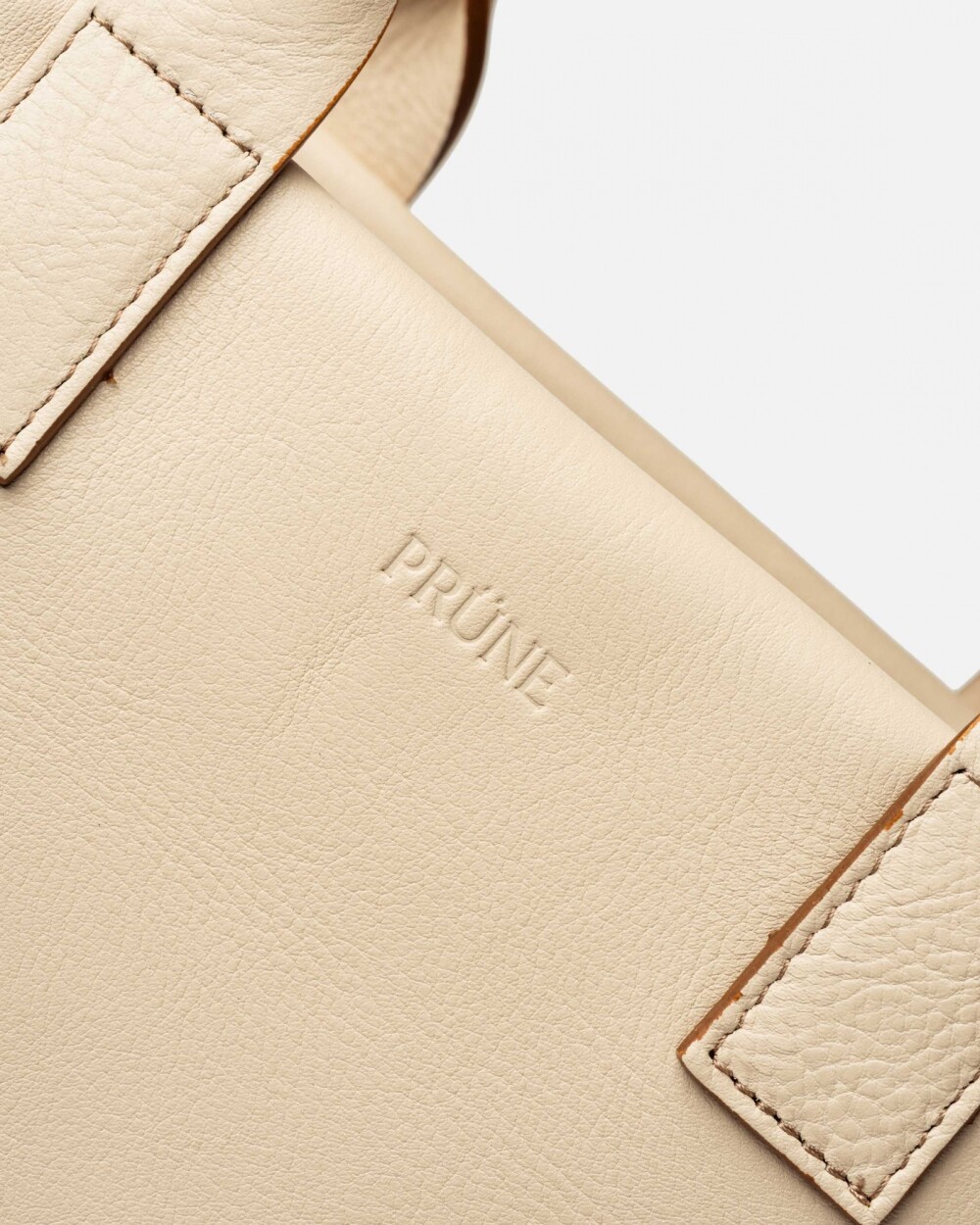 Cartera de mano Capri en cuero vegetal liso Cotton