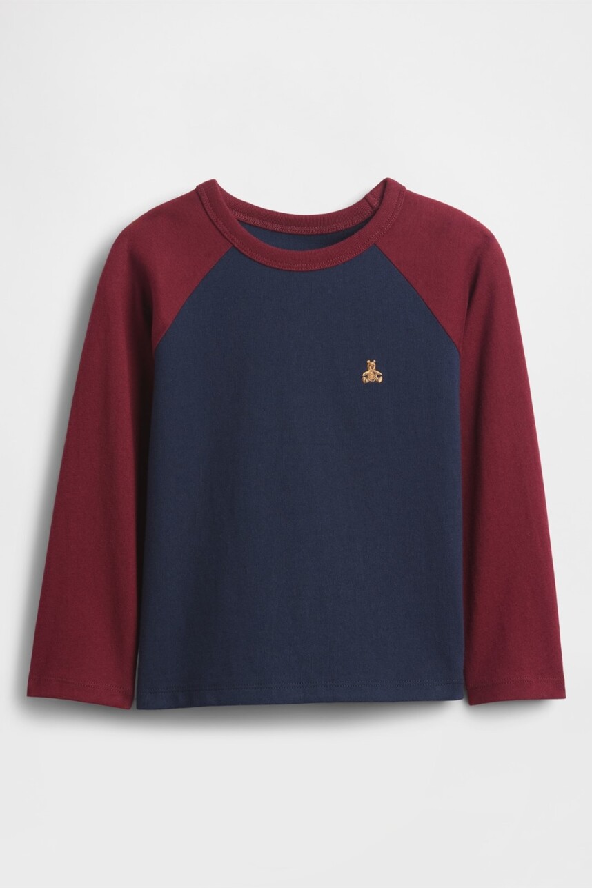 Remera Básica Toddler Niño Red/Navy