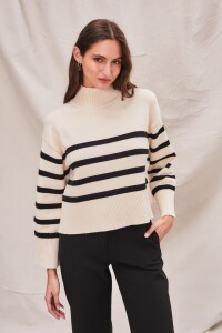Polera Rayada Raya Negro