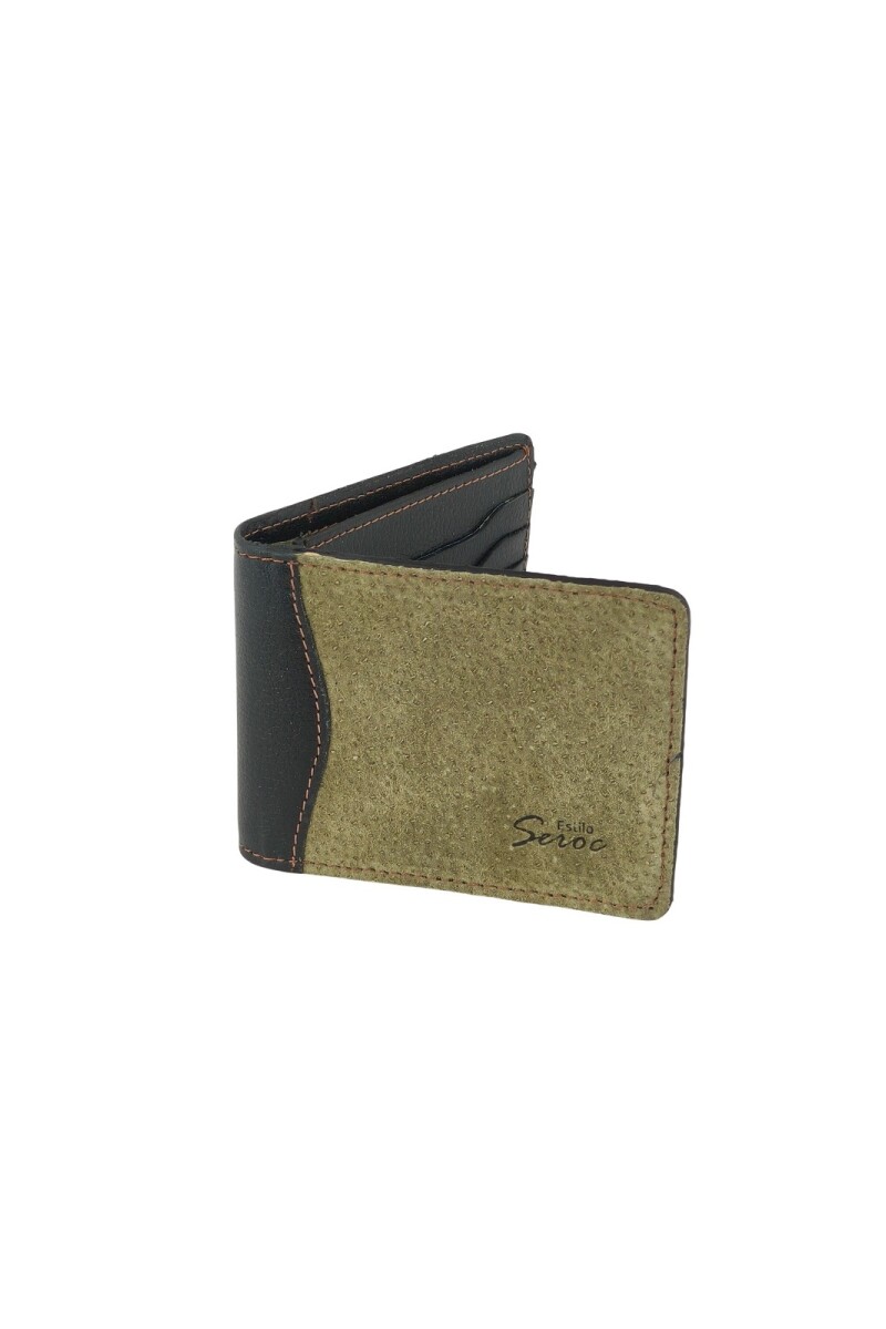 Billetera de hombre al corte clasica Verde