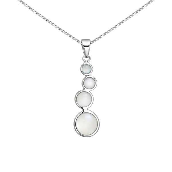 Dije circulos - Plata 925 - nacar - CP4759 conpiedra