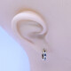 Aros oro 18k zafiros carré y brillantes Aros oro 18k zafiros carré y brillantes