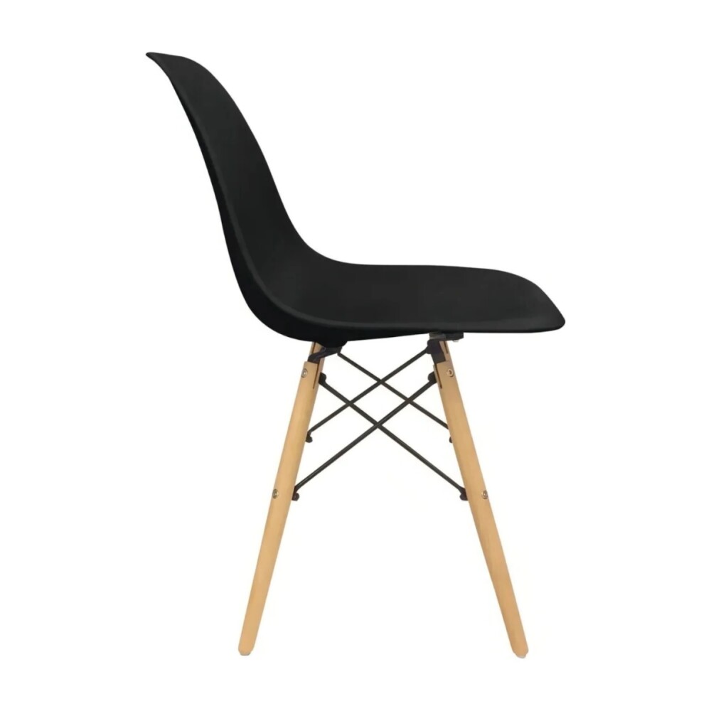 Juego de comedor 6 sillas Eames 120 Negro