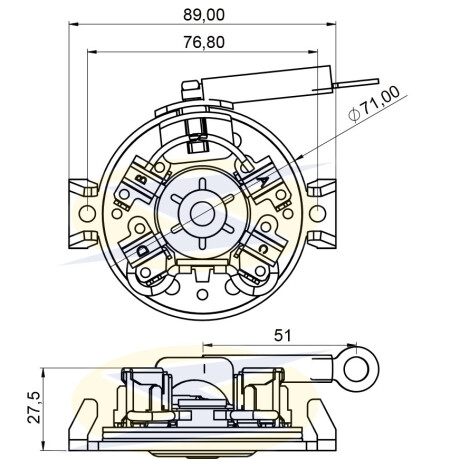 PORTA CARBONES CHEVROLET CHEVROLET GM S10 DIESEL VALEO 4,5 X 18,5 X 13 UNIFAP PORTA CARBONES CHEVROLET CHEVROLET GM S10 DIESEL VALEO 4,5 X 18,5 X 13 UNIFAP