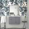 Mueble de baño suspendido Orquidea gris 80 cm con bacha de resina Mueble De Baño Suspendido Orquidea Gris 80 Cm Con Bacha De Resina