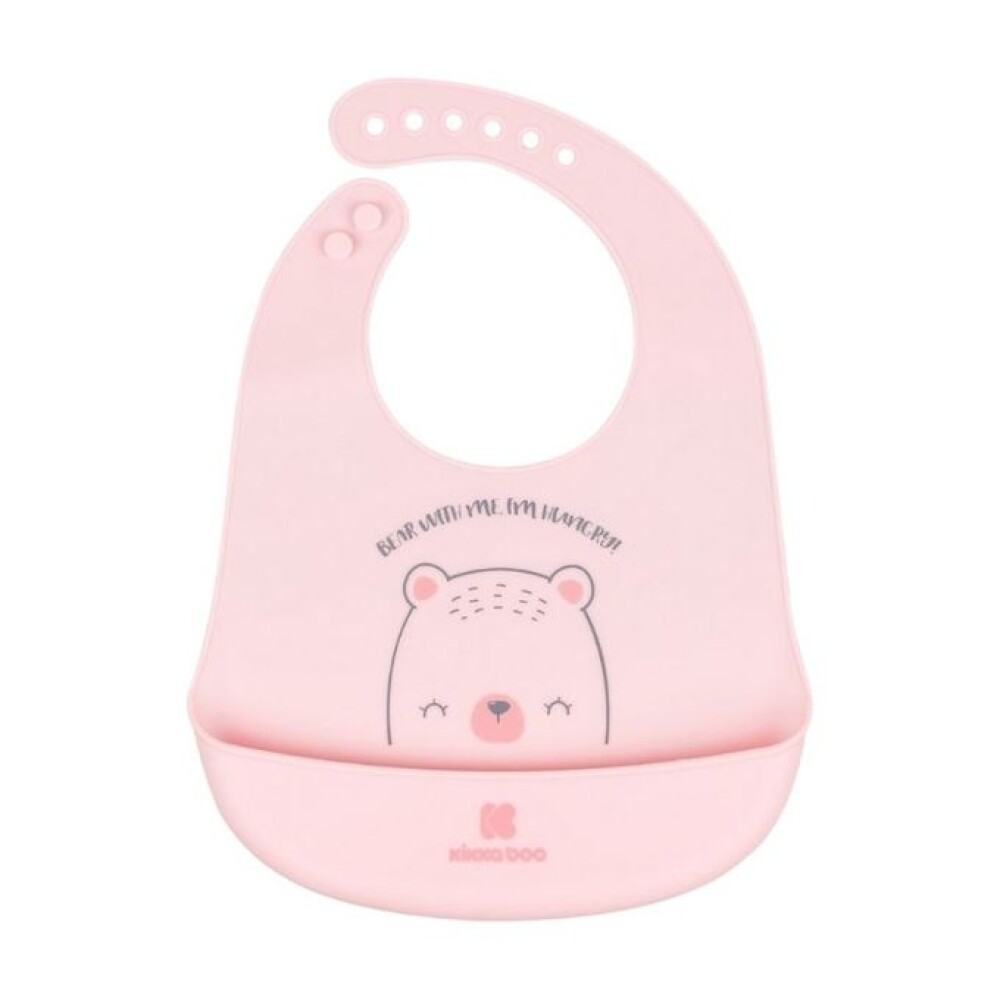 Babero silicona KIKKABOO rosa