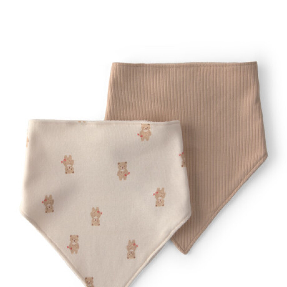 Set x2 baberos bandana Carters oso