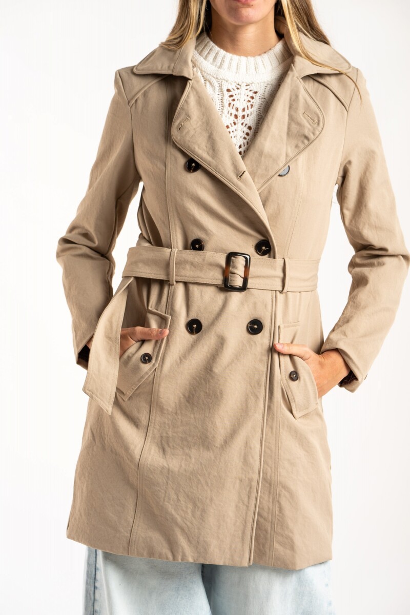 Trench Capucha Desmontable Camel