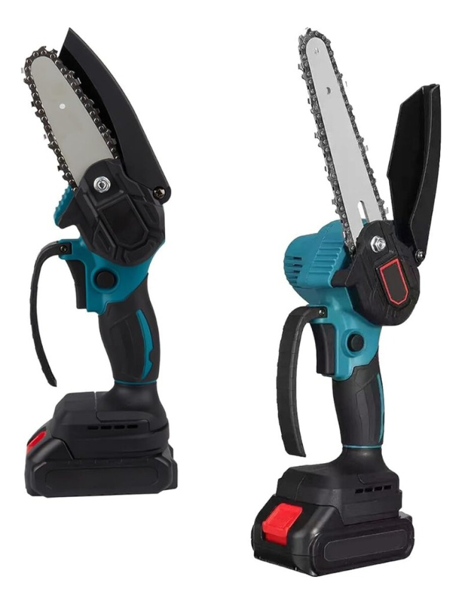 Mini Motosierra 8 Maletín + Bateria + Cadenas + Accesorios - Negro 
