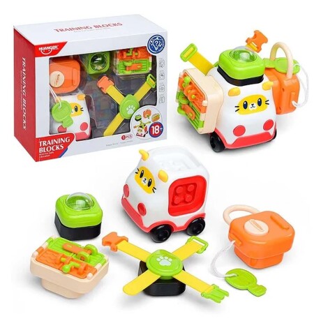 Set de 5 Juguetes Encastrables con Autito para Bebé Huanger Multicolor