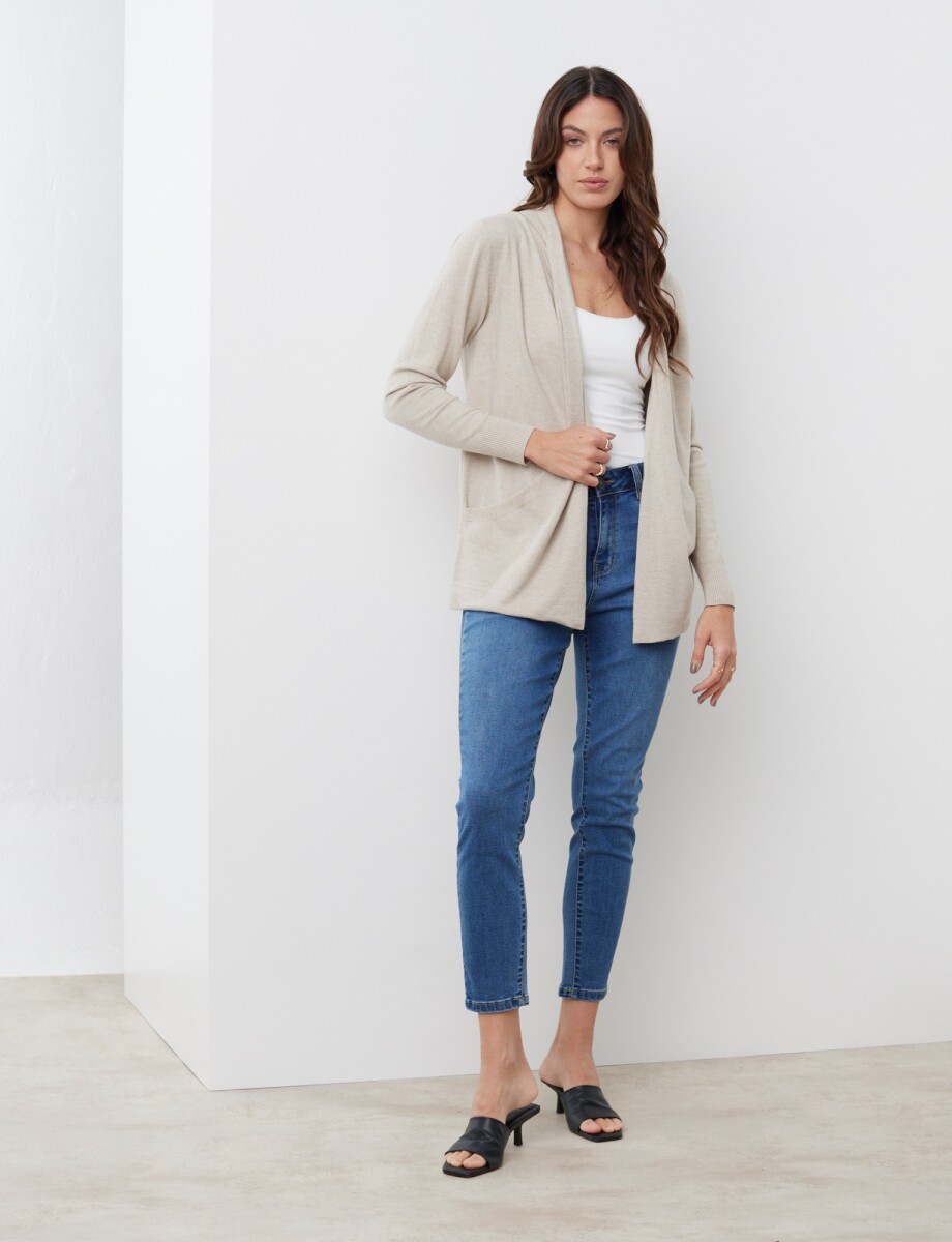 Cardigan Bolsillos - Beige 