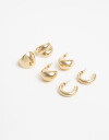 Bijouterie Set Metal Set Anillos Y Argollas Metal - Dorado
