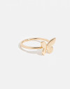 Anillos Chicos Metal Anillo De Mariposa - Dorado
