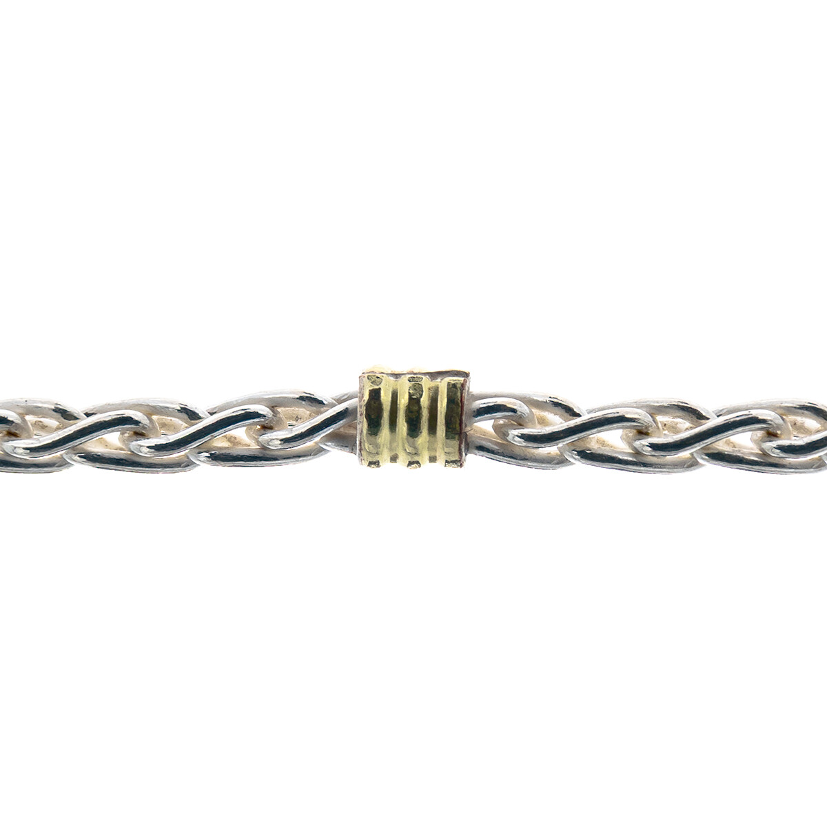 Gargantilla de plata 925 y double en oro 18 ktes, 40 cm. 