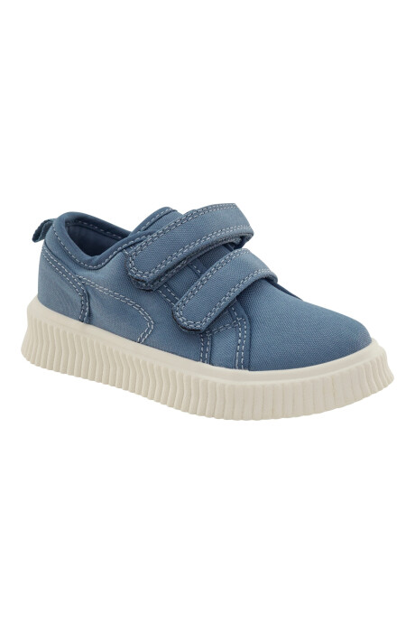 Zapatilla con velcro, azul Sin color