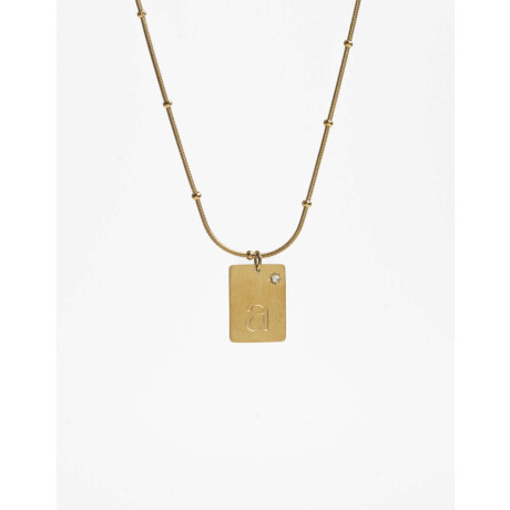 Cadena Corta Dije ''a'' Acero Dorado