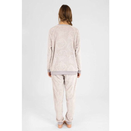 Pijama hello kitty coral embossed Gris