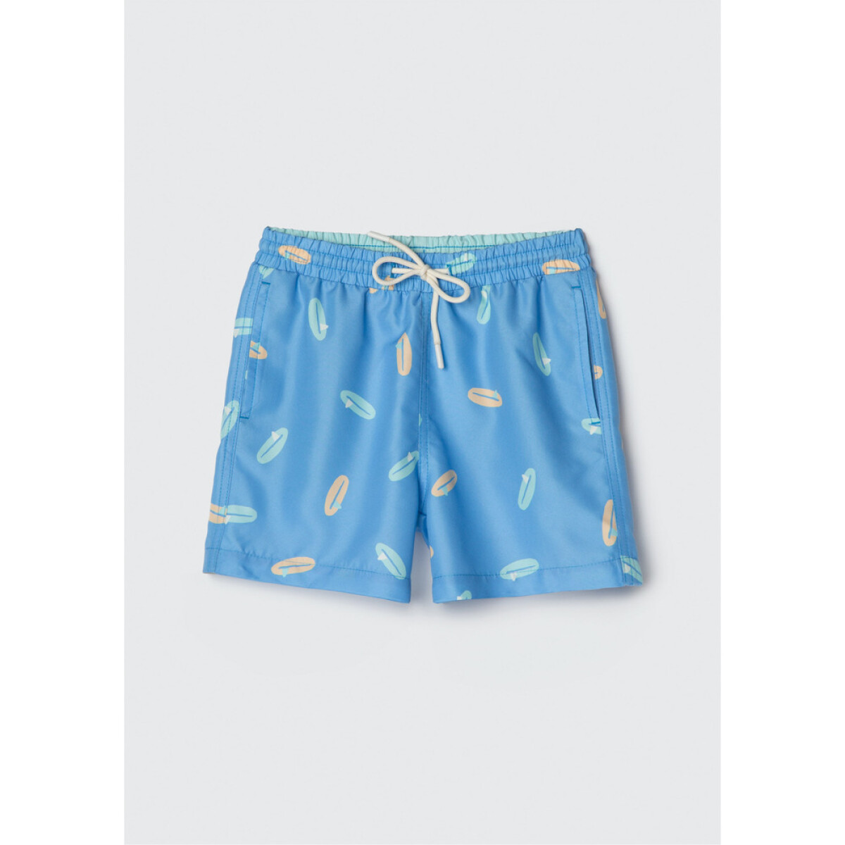 SHORTS MASC - AZUL CARIBE/CHUMBO/BLANCO 