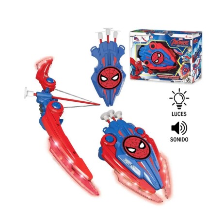 Set Escudo Y Arco Marvel Spider-Man Con Luces Y Sonido AZUL-ROJO