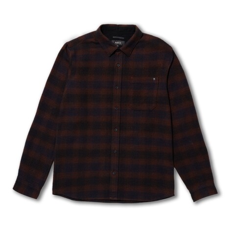 Camisa Roark Crossroads Flannel Hombre Dark Brown