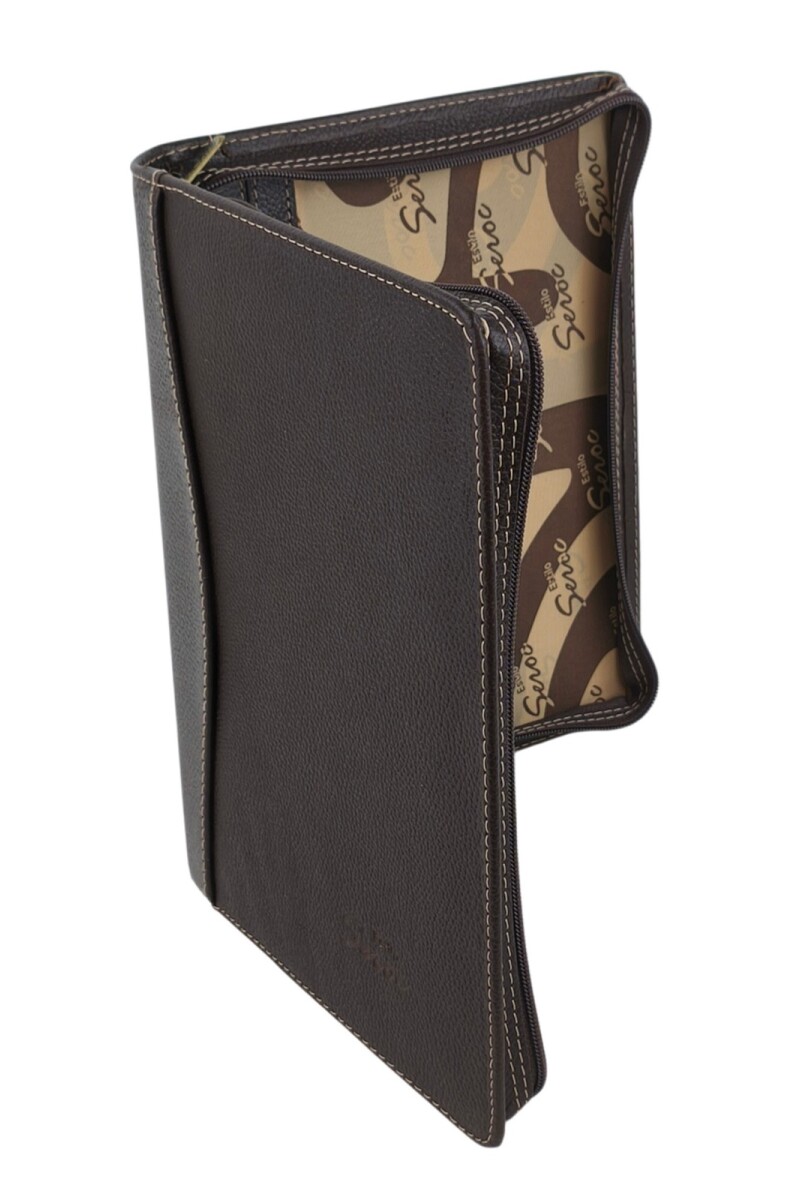 Dosier de Cuero Genuino, Indispensable para Profesionales Modernos. Chocolate