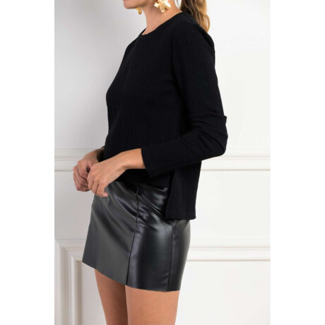 Remera Algodon Texturado Negro